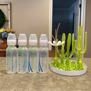 Dr Browns 8oz Bottles and Drying Rack